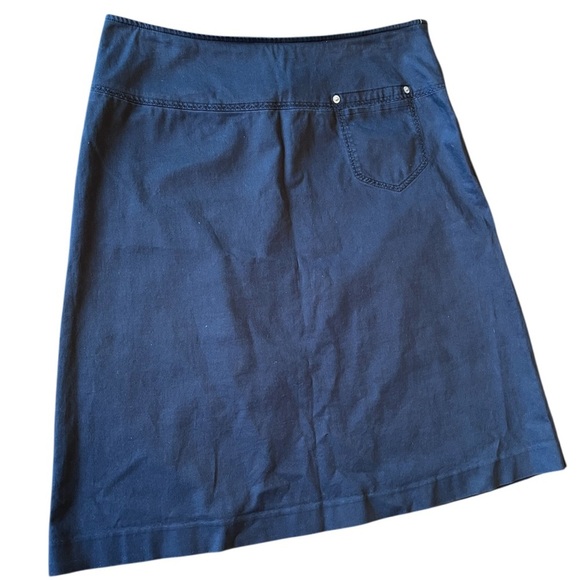 Vintage Olsen Europe Black Knee-Length A-Line Casual Skirt Size 10 - Picture 3 of 12